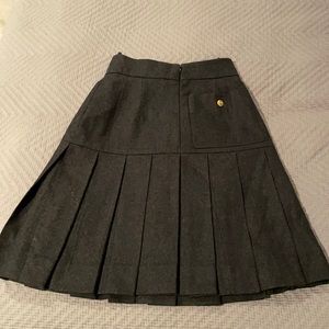 Chanel Pleated Skirt Cashmere & Wool Blend